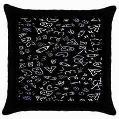 Background Graphic Abstract Pattern Throw Pillow Case (black) by Ravend