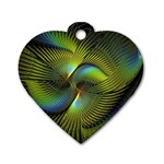 Digitalart  Waves Dog Tag Heart (Two Sides) Front