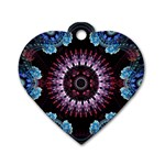 Digitalart Kaleidoscope Dog Tag Heart (Two Sides) Back