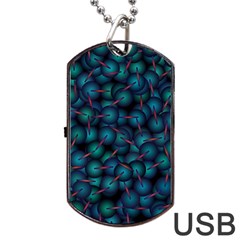 Background Abstract Textile Design Dog Tag Usb Flash (two Sides) by Ravend