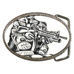 Scarface Movie Traditional Tattoo Belt Buckles Front