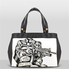 Scarface Movie Traditional Tattoo Oversize Office Handbag (2 Sides) by tradlinestyle