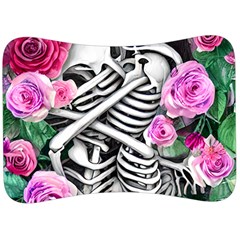 Floral Skeletons Velour Seat Head Rest Cushion by GardenOfOphir