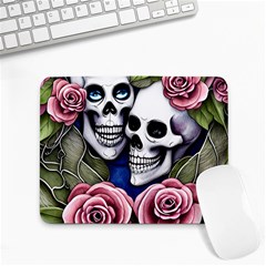 Skulls And Flowers Small Mousepad by GardenOfOphir