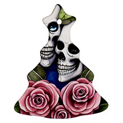 Skulls And Flowers Ornament (christmas Tree)  by GardenOfOphir