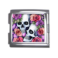 Floral Skeletons Mega Link Italian Charm (18mm) by GardenOfOphir