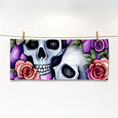 Floral Skeletons Hand Towel by GardenOfOphir