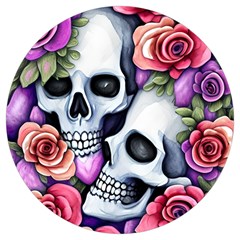 Floral Skeletons Round Trivet by GardenOfOphir