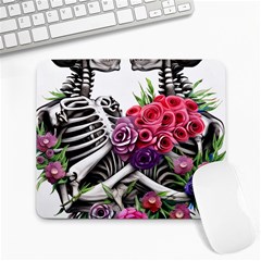 Gothic Floral Skeletons Large Mousepad by GardenOfOphir