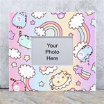 Pusheen Carebears Bears Cat Colorful Cute Pastel Pattern White Wall Photo Frame 5  x 7  Front