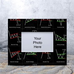 Chart Pattern White Tabletop Photo Frame 4 x6  by Sapixe