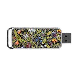 Mosaic Background Pattern Texture Portable Usb Flash (two Sides) by Ravend