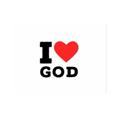 I Love God One Side Premium Plush Fleece Blanket (mini) by ilovewhateva