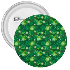 Leaf Clover Star Glitter Seamless 3  Buttons by Pakemis