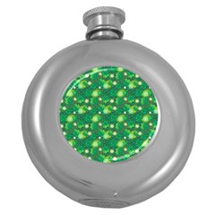 Leaf Clover Star Glitter Seamless Round Hip Flask (5 Oz) by Pakemis