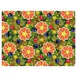 Fruits Star Blueberry Cherry Leaf One Side Premium Plush Fleece Blanket (Extra Small) 40 x30  Blanket Front