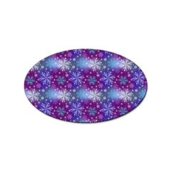 Snow White Blue Purple Tulip Sticker (oval) by Pakemis