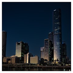 Skyline Brisbane Sunset Downtown Lightweight Scarf  by Ravend