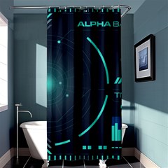 Sci Fi Computer Screen Shower Curtain 36  X 72  (stall)  by Uceng