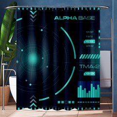 Sci Fi Computer Screen Shower Curtain 60  X 72  (medium)  by Uceng