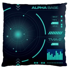 Sci Fi Computer Screen Large Cushion Case (one Side) by Uceng