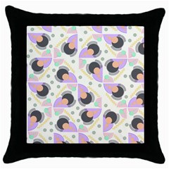 Pattern Pastel Drawing Art Throw Pillow Case (black) by Uceng