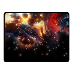 Nebula Galaxy Stars Astronomy One Side Fleece Blanket (small) by Uceng