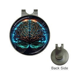 Brain Mind Technology Circuit Board Layout Patterns Hat Clips With Golf Markers by Uceng