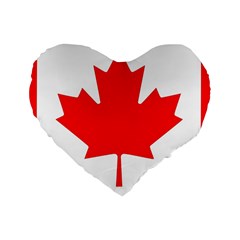 Canada Flag Canadian Flag View Standard 16  Premium Flano Heart Shape Cushions by Ravend