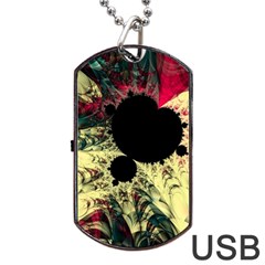 Fractal Art Design Fractal Art Digital Art Dog Tag Usb Flash (two Sides) by Ravend