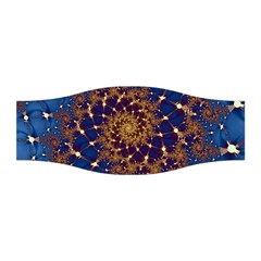 Fractal Spiral Art Pattern Blue Design Stretchable Headband by Ravend