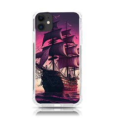 Ship Pirate Adventure Landscape Ocean Sun Heaven Iphone 11 Tpu Uv Print Case by danenraven