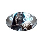 Ai Generated Viking God Fantasy Dog Norse Man Sticker (Oval) Front