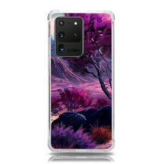 Landscape Landscape Painting Purple Purple Trees Samsung Galaxy S20 Ultra 6 9 Inch Tpu Uv Case by danenraven