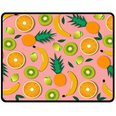 Fruits Tropical Pattern Design Art Fleece Blanket (medium) by Ravend