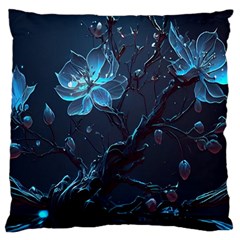 Ai Generated Cherry Blossom Blossoms Art Standard Premium Plush Fleece Cushion Case (two Sides) by Ravend