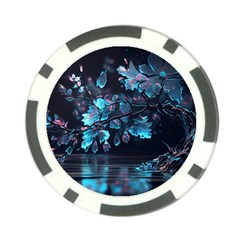 Ai Generated Cherry Blossom Poker Chip Card Guard (10 Pack) by Ravend