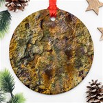 Rusty Orange Abstract Surface Round Ornament (Two Sides) Front