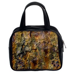 Rusty Orange Abstract Surface Classic Handbag (two Sides) by dflcprintsclothing