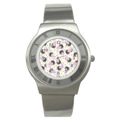 Pattern Pastel Drawing Art Stainless Steel Watch by Ravend