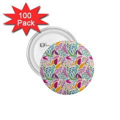 Leaves Colorful Leaves Seamless Design Leaf 1 75  Buttons (100 Pack)  by Ravend