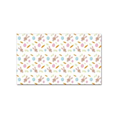 Easter Bunny Pattern Hare Easter Bunny Easter Egg Sticker (rectangular) by Ravend