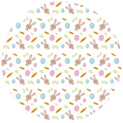 Easter Bunny Pattern Hare Easter Bunny Easter Egg Wooden Puzzle Round by Ravend