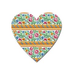 Flower Fabric Fabric Design Fabric Pattern Art Heart Magnet by Ravend