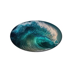 Tsunami Waves Ocean Sea Water Rough Seas 2 Sticker (oval) by Ravend