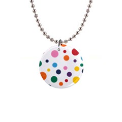 Polka Dot 1  Button Necklace by 8989