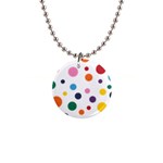 Polka Dot 1  Button Necklace Front