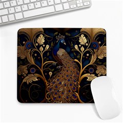 Peacock Plumage Bird Decorative Pattern Graceful Large Mousepad by Ravend