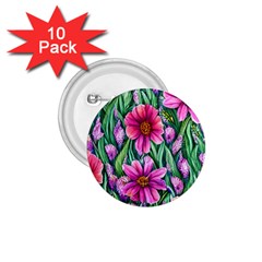 Cheerful And Cheery Blooms 1 75  Buttons (10 Pack) by GardenOfOphir