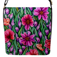 Cheerful And Cheery Blooms Flap Closure Messenger Bag (s) by GardenOfOphir